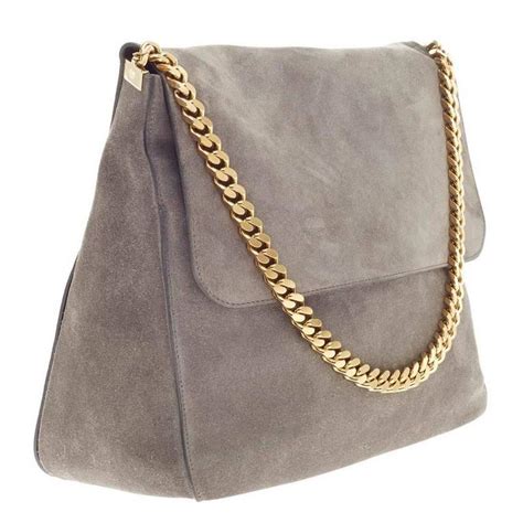 celine gourmette suede bag|Celine Céline Gourmette Bag .